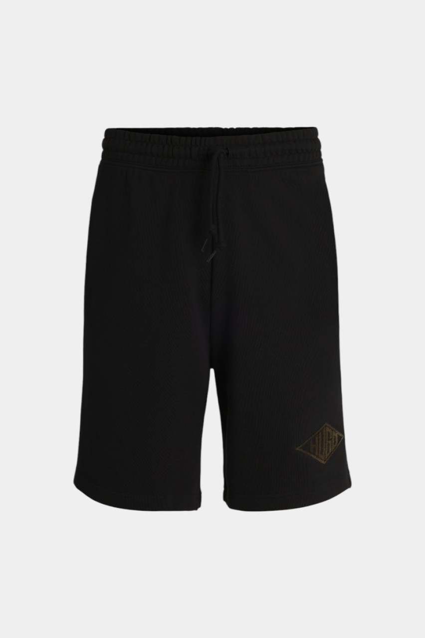 Чорні шорти Damtus з вишитим логотипом 50534953 001 HUGO