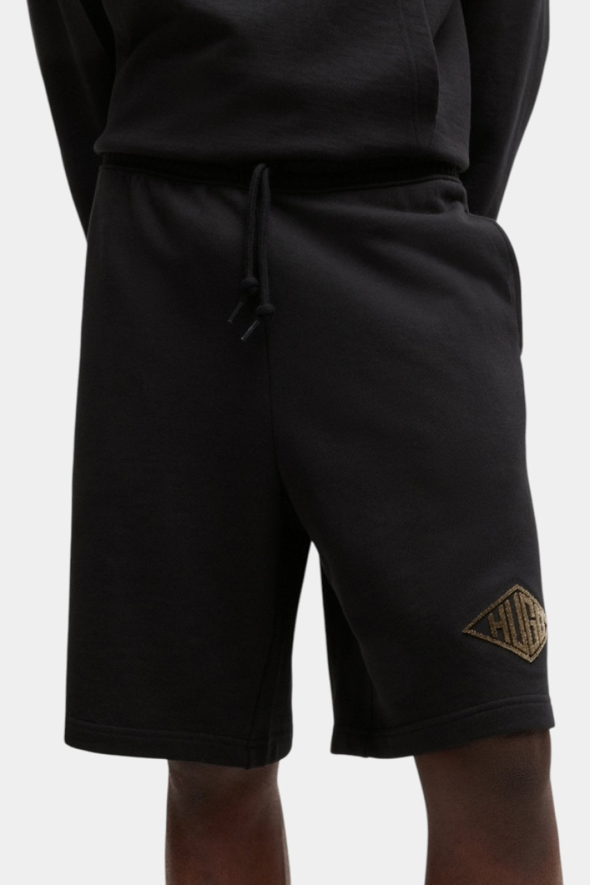 Чорні шорти Damtus з вишитим логотипом 50534953 001 HUGO