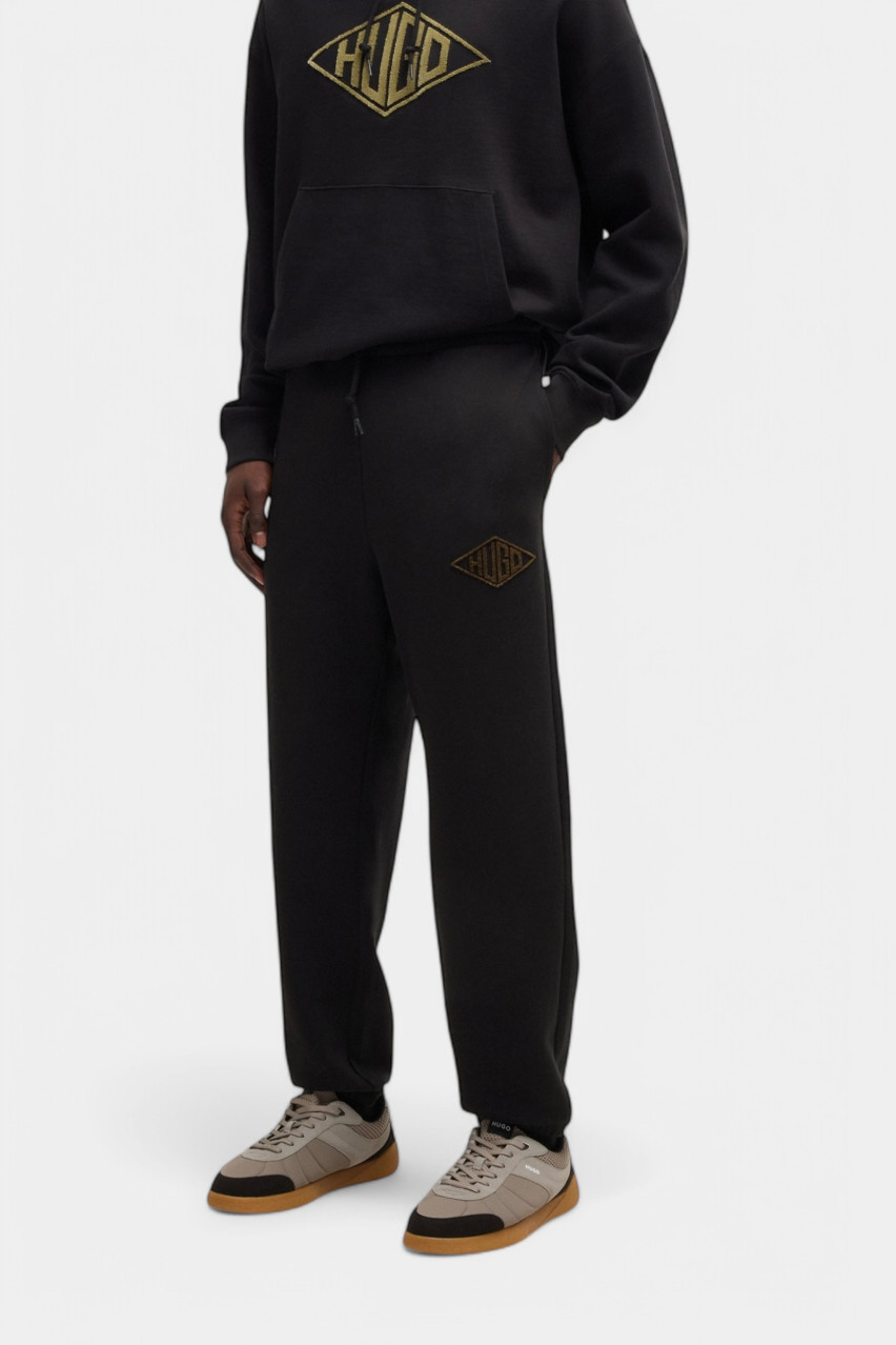Черные спортивные штаны Dacusi с вышитым логотипом 50534952 001 HUGO