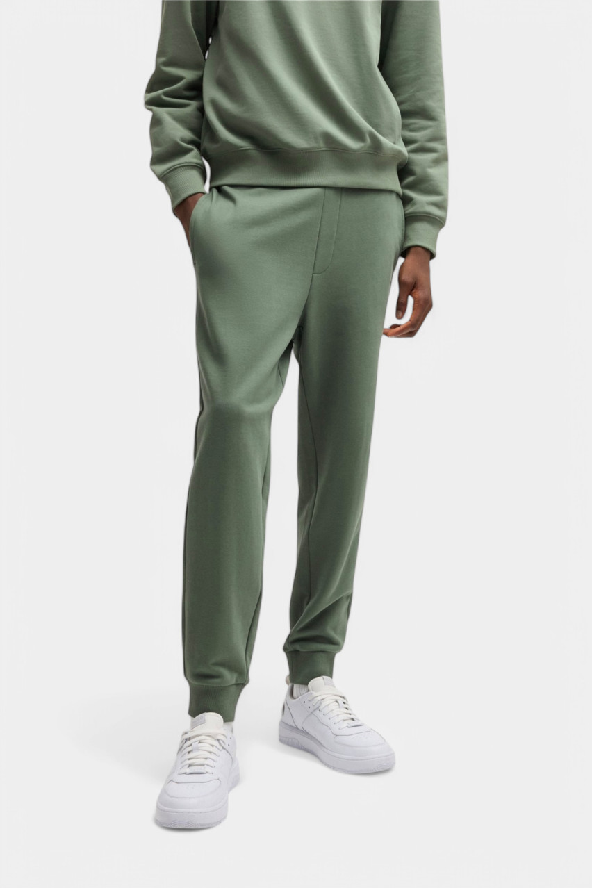 Зеленые хлопковые спортивные штаны Dayote232 с логотипом в тон 50489617 343 HUGO