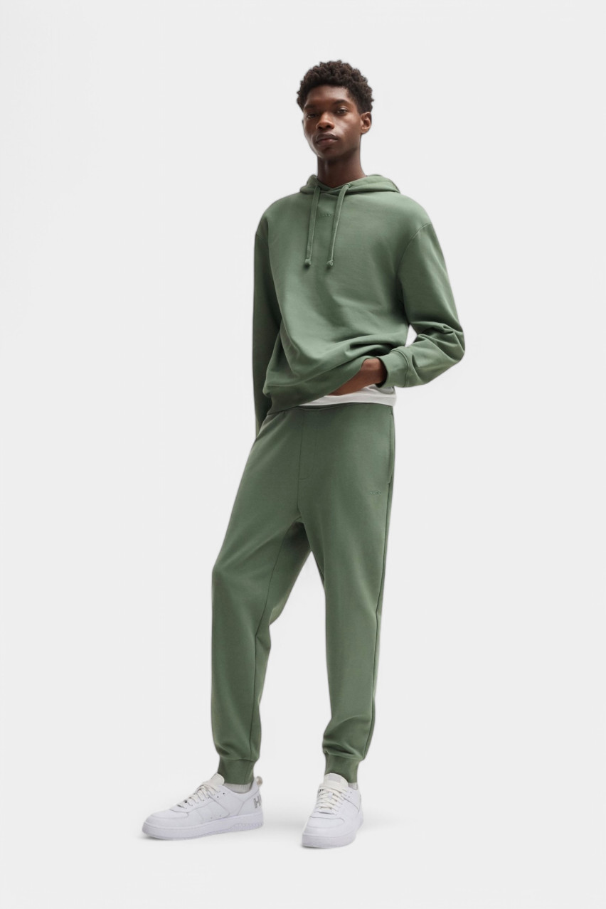 Зеленые хлопковые спортивные штаны Dayote232 с логотипом в тон 50489617 343 HUGO