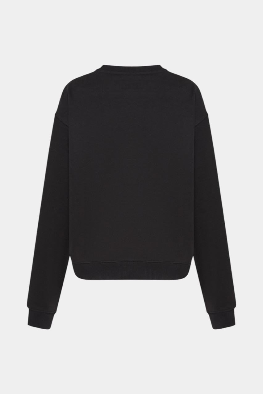 Черный свитшот Deroxina_3 с логотипом в стиле 70-х 50541169 001 HUGO