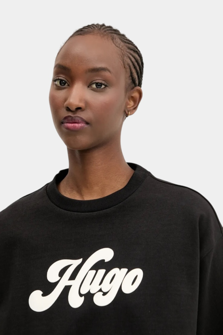 Чорний спортивний костюм зі світшотом Deroxina_3 та спортивними штанами Nasuede_4 50541169 001, 50541179 001 HUGO