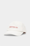 Біла кепка Cara-PE з вишитим надписом