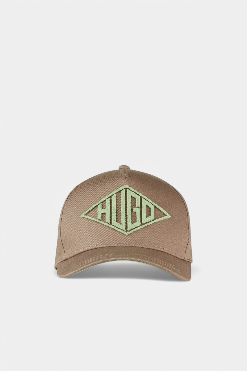 Бежева кепка Marsel-Geo з вишитим логотипом 50539552 219 HUGO