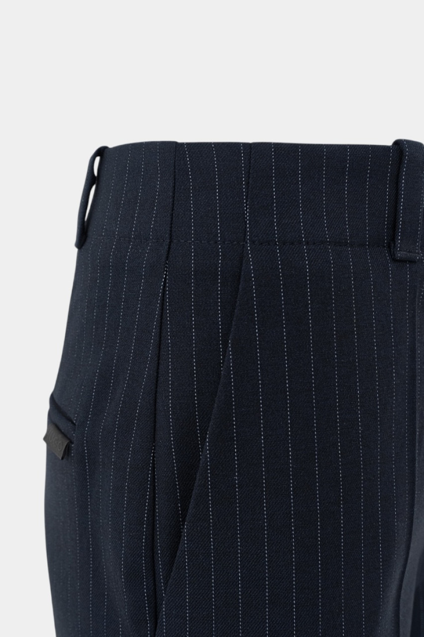 Темно-сині класичні брюки Hulana в тонку смужку 50533954 961 HUGO