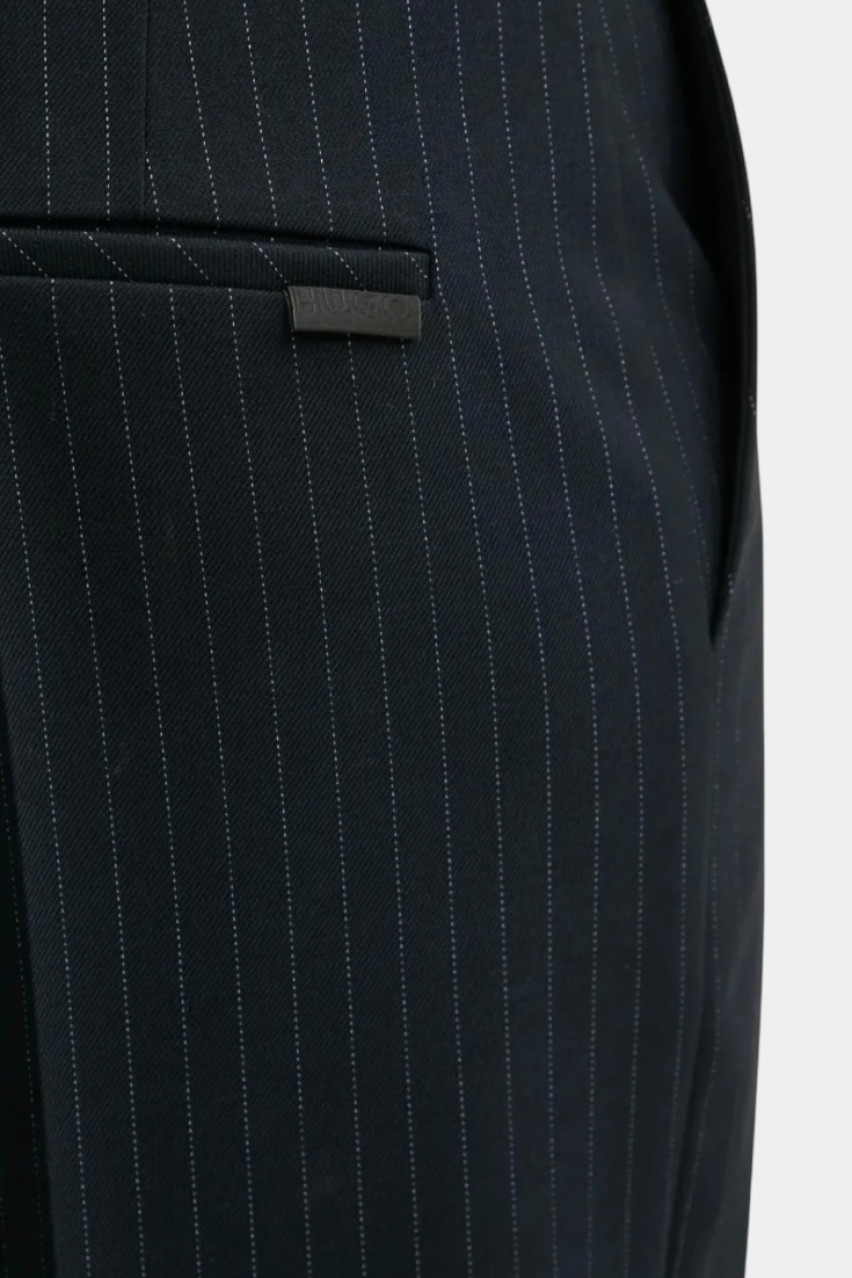 Темно-сині класичні брюки Hulana в тонку смужку 50533954 961 HUGO