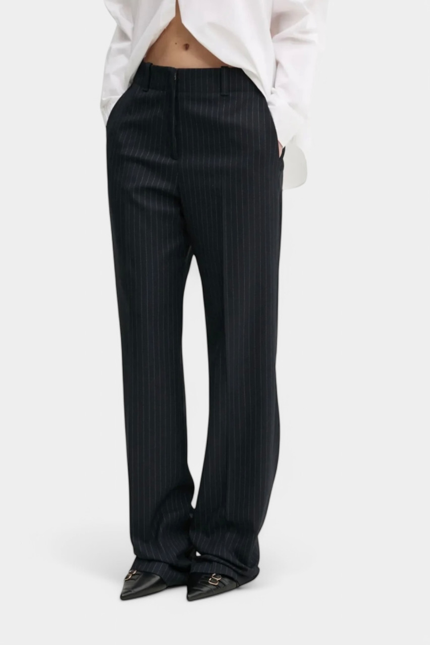 Темно-сині класичні брюки Hulana в тонку смужку 50533954 961 HUGO