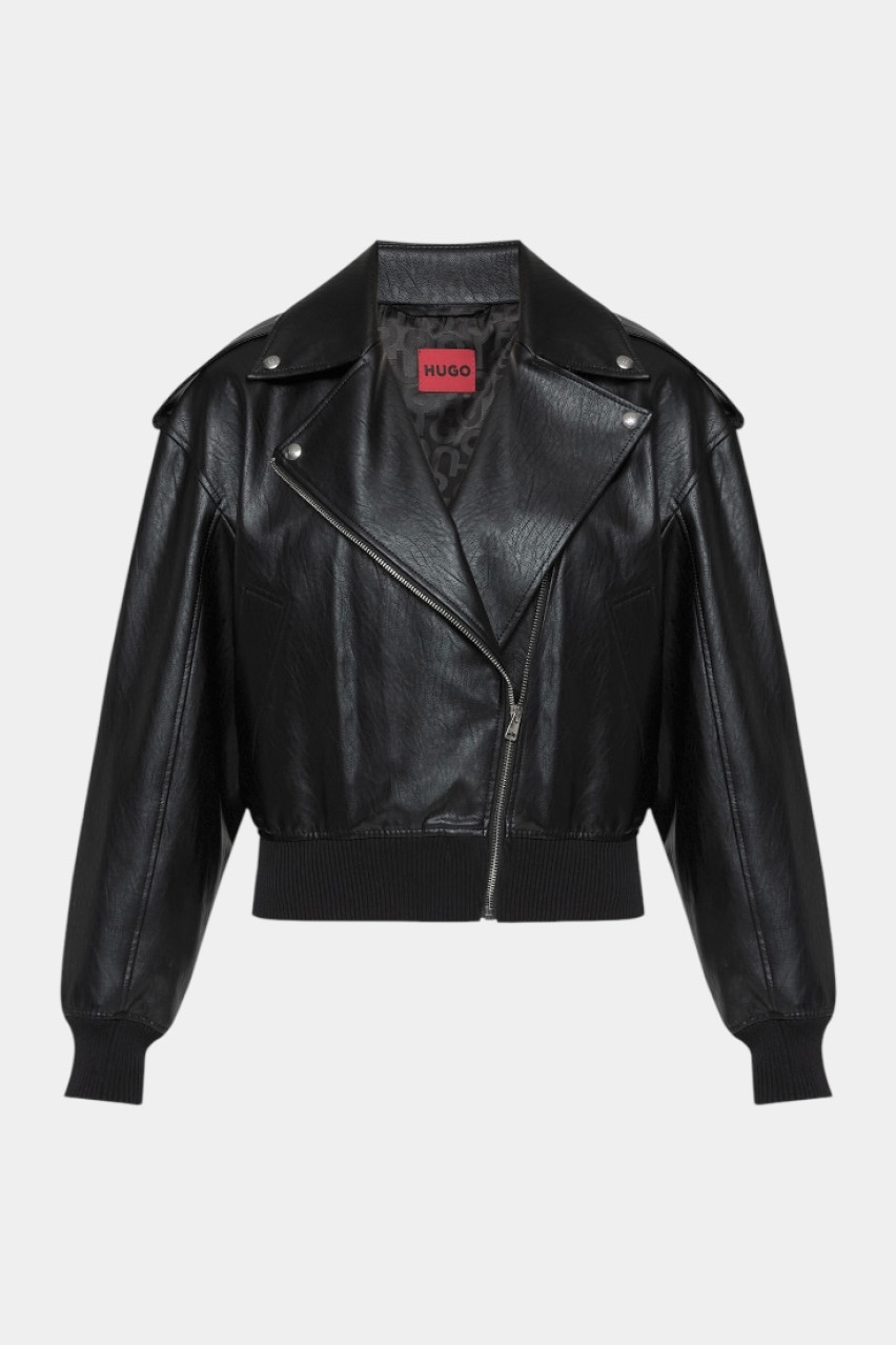 Чорна куртка Alipha-1 з екошкіри 50530031 001 HUGO