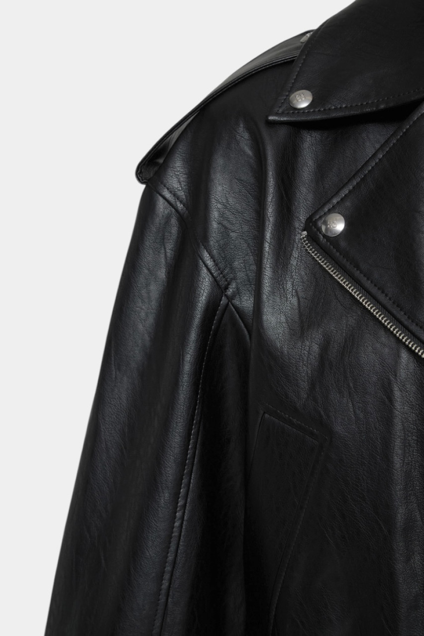 Чорна куртка Alipha-1 з екошкіри 50530031 001 HUGO