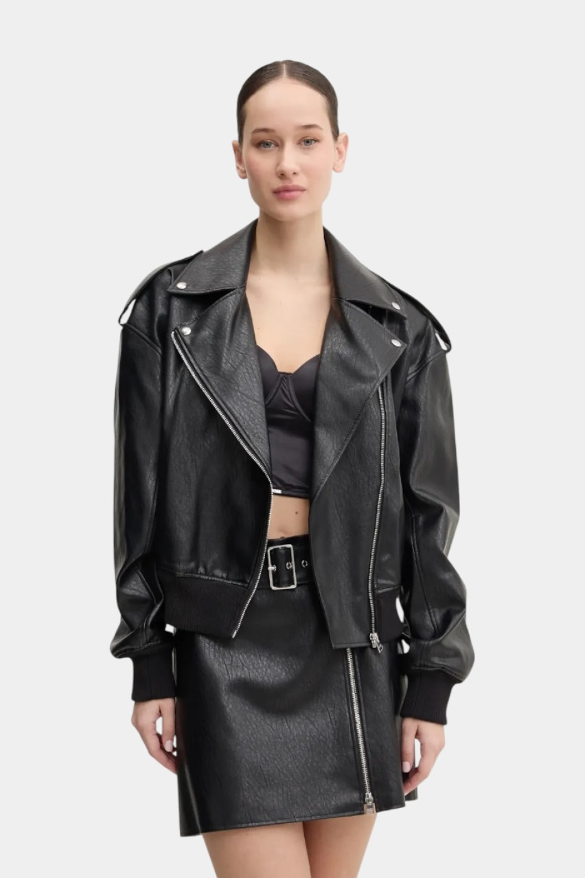 Чорна куртка Alipha-1 з екошкіри 50530031 001 HUGO