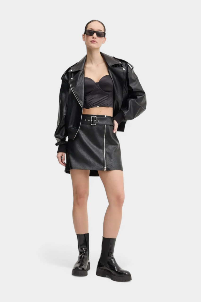 Чорна куртка Alipha-1 з екошкіри 50530031 001 HUGO