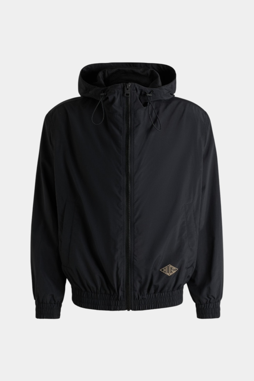 Черная ветровка Benji2521 с капюшоном 50534458 001 HUGO