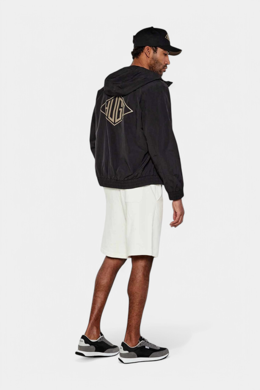 Черная ветровка Benji2521 с капюшоном 50534458 001 HUGO