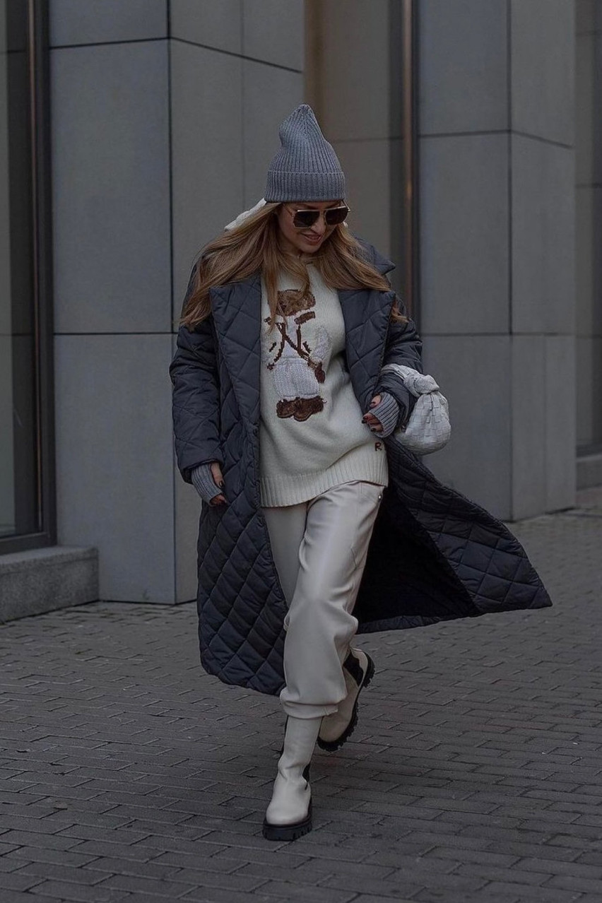 Серые митенки Basic из шерсти мериноса HOOPS