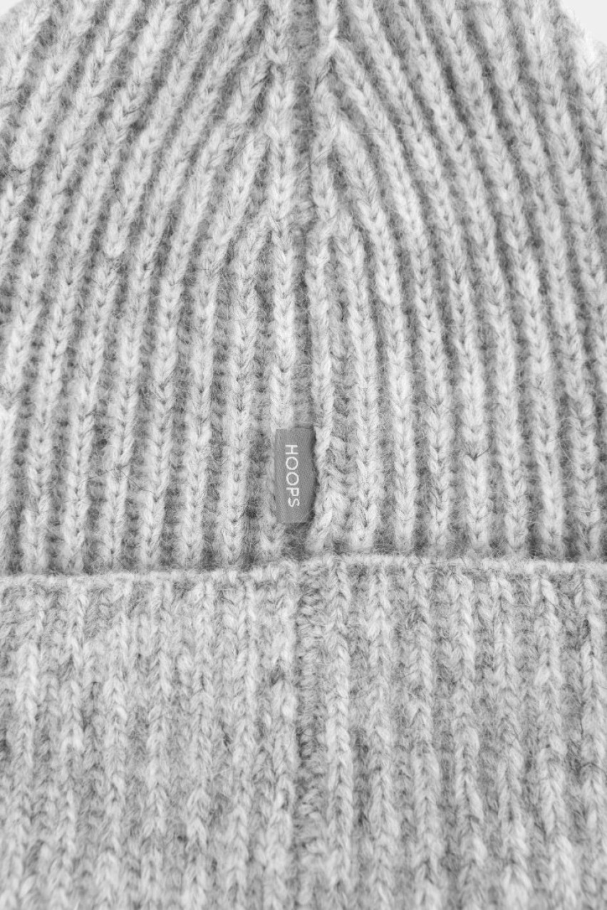 Серая шапка-бини из шерсти альпаки HOOPS