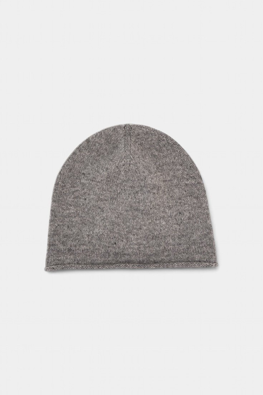 Серая шапка со смесью шерсти мериноса и кашемира HOOPS