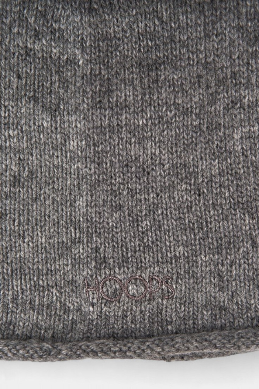 Серая шапка со смесью шерсти мериноса и кашемира HOOPS
