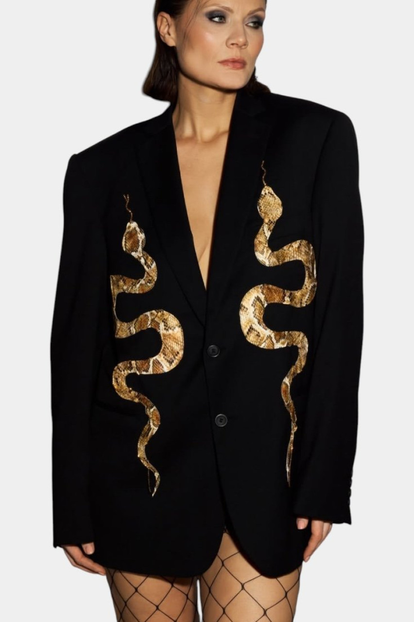 Чорний жакет Snake JJSQUEE