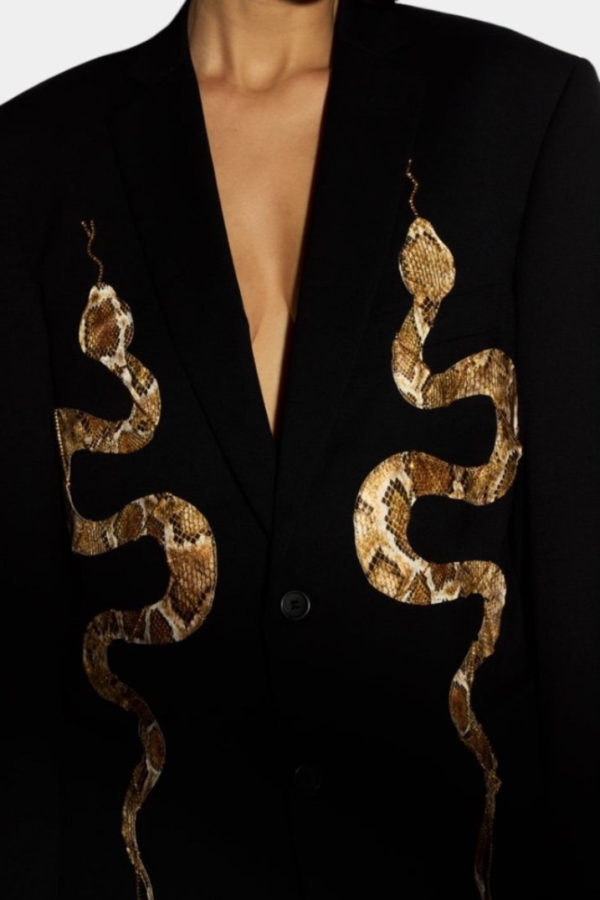 Чорний жакет Snake JJSQUEE