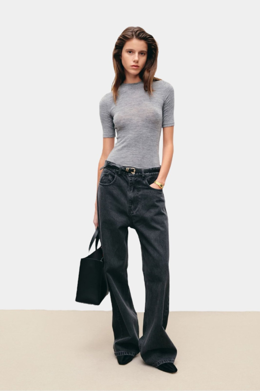 Темно-сірі широкі джинси 470601 JUL