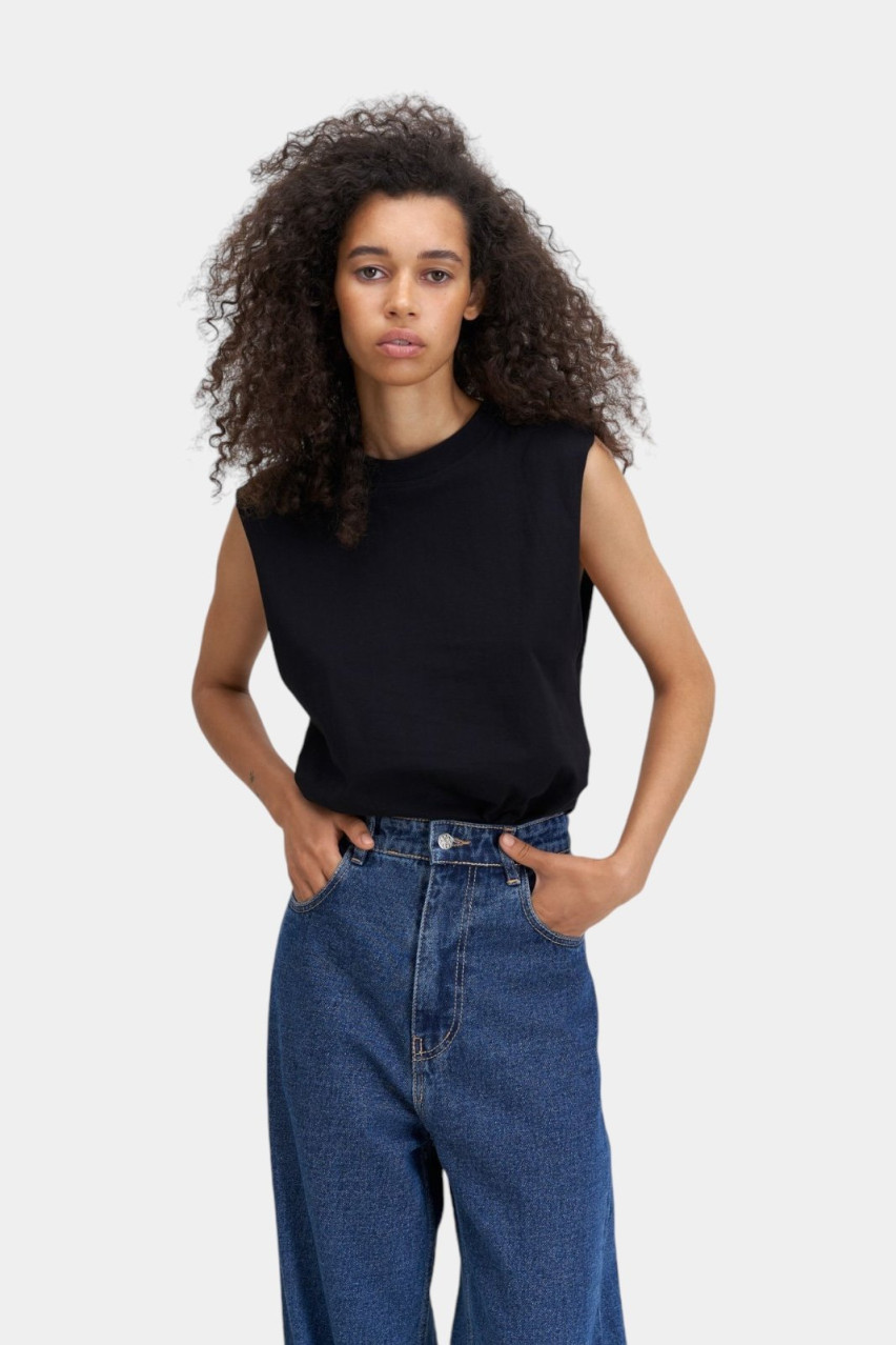 Синие джинсы широкие 470607 JUL