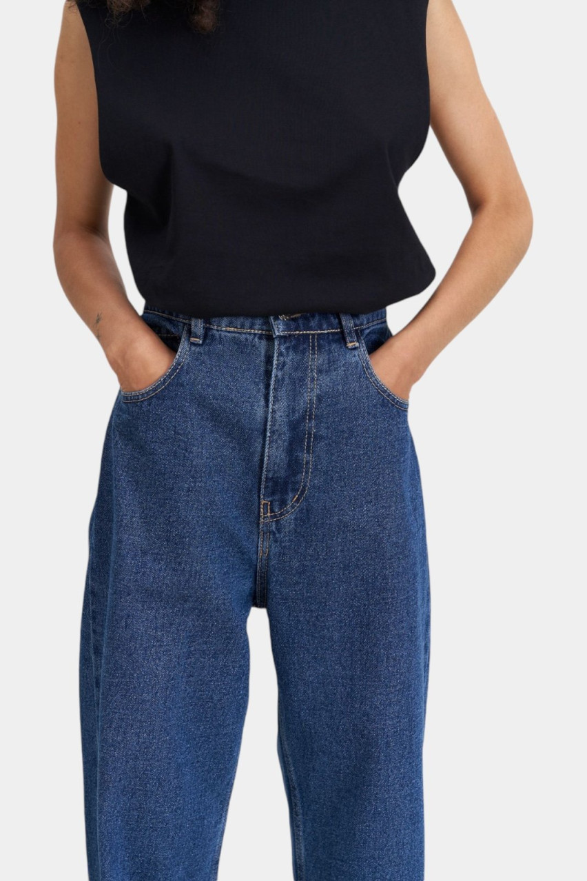 Синие джинсы широкие 470607 JUL