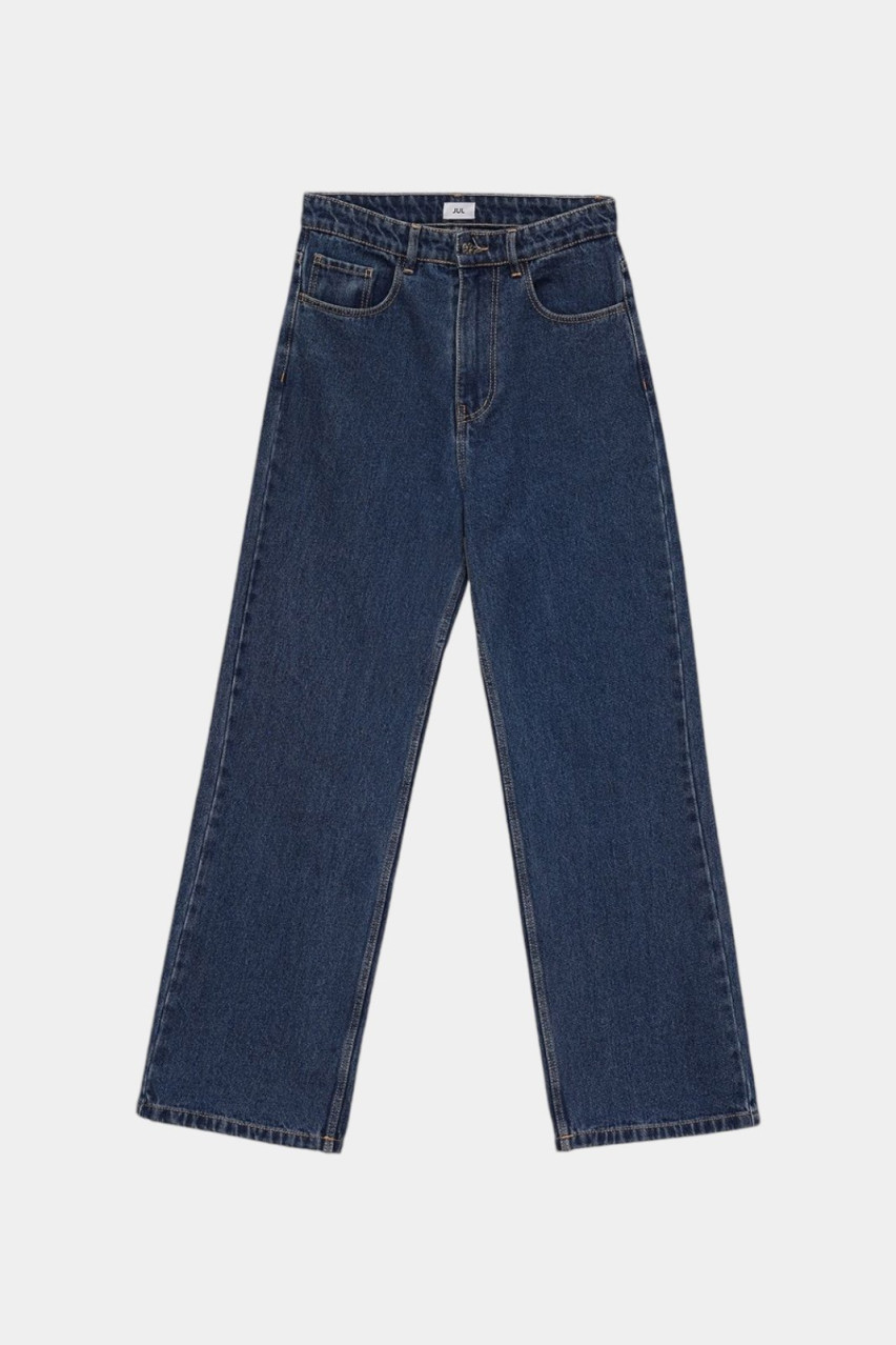 Синие джинсы широкие 470607 JUL