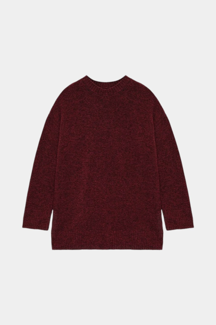 Бордовый оверсайз джемпер 3141225 JUL