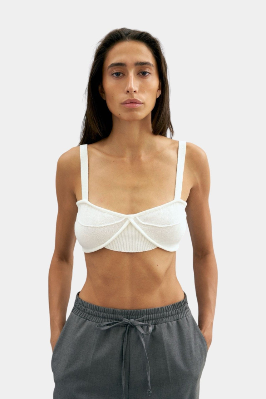 Молочний топ на бретелях 810011 JUL