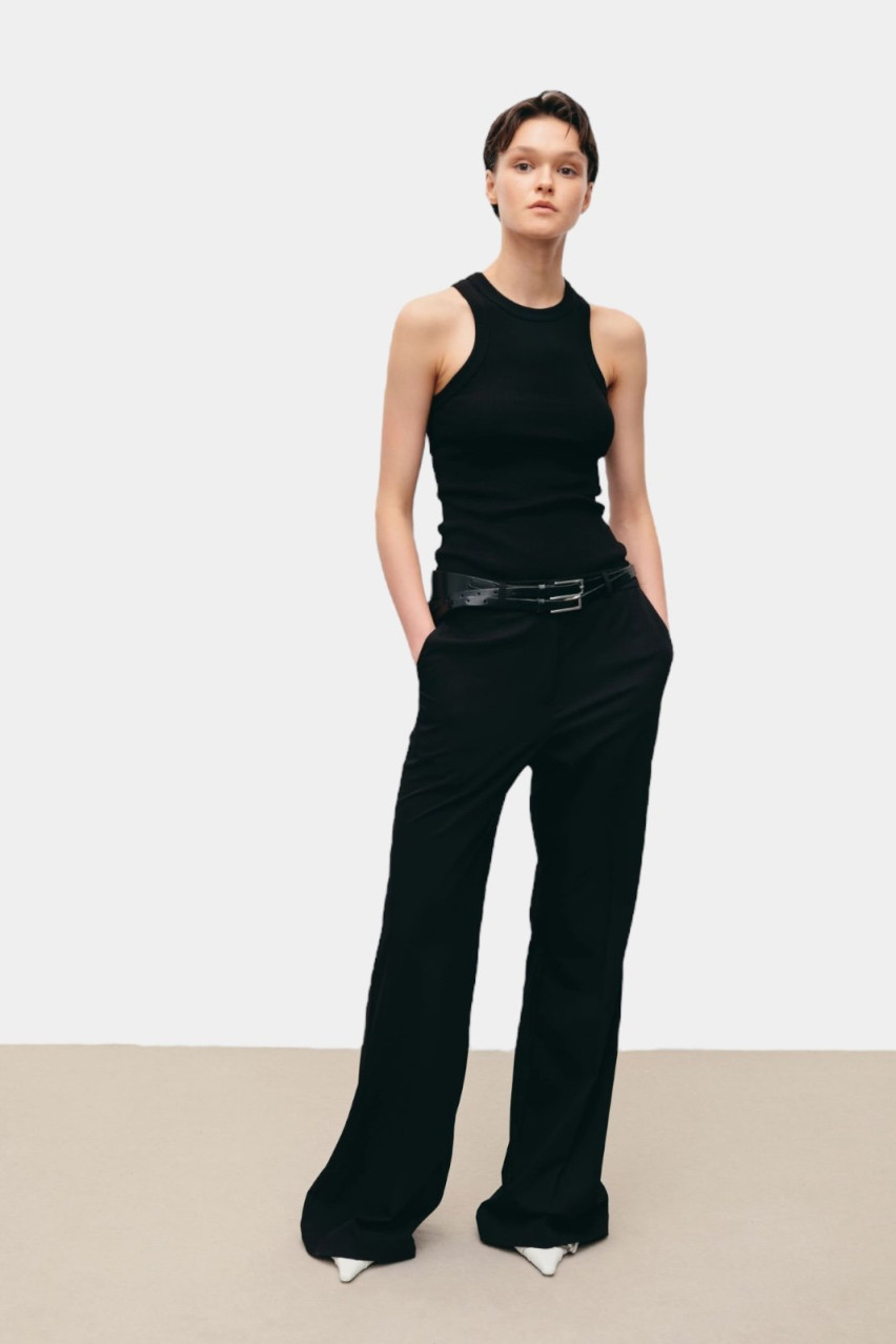 Чорні штани-кльош 4124301 JUL