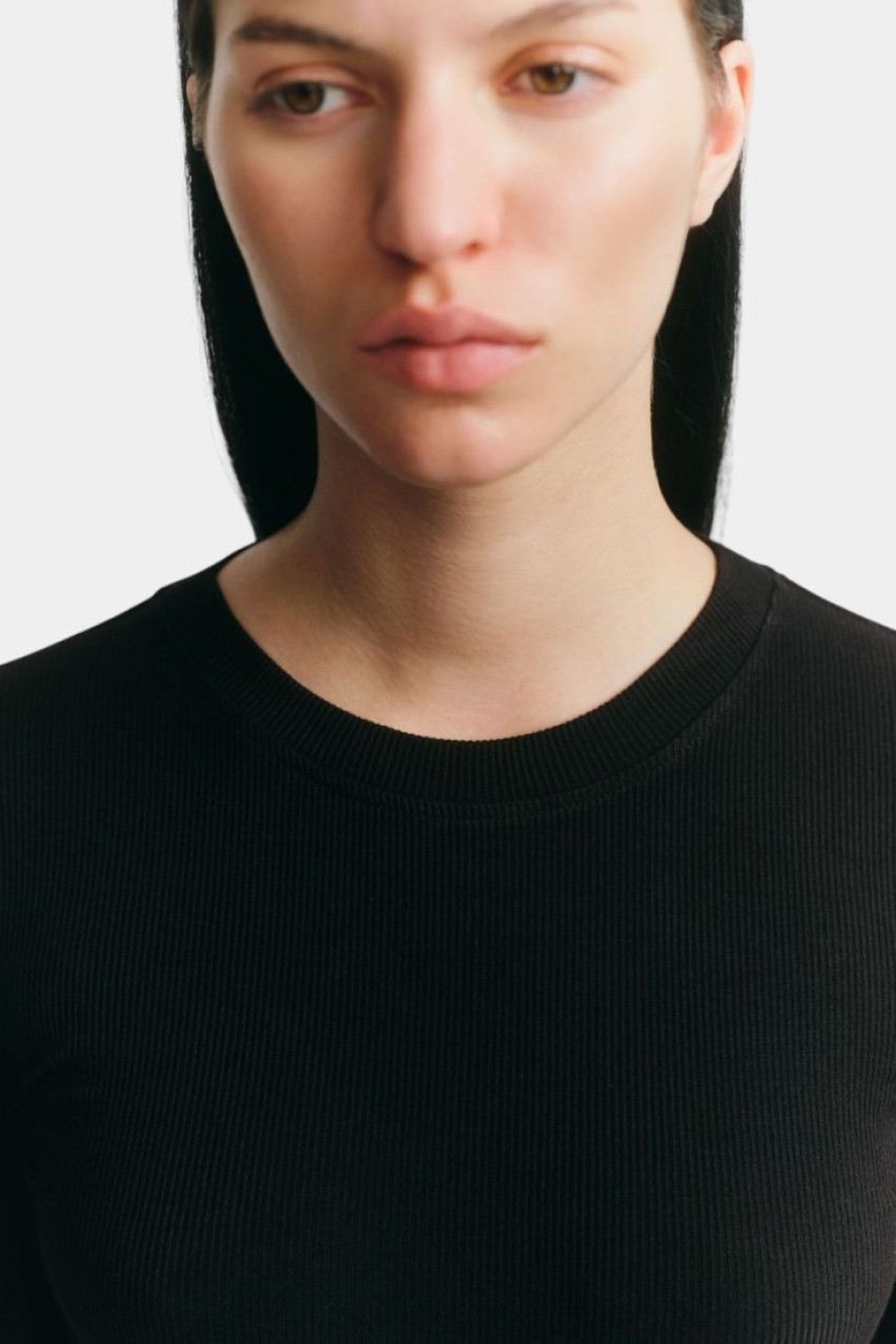 Чорне боді в рубчик 8140801 JUL