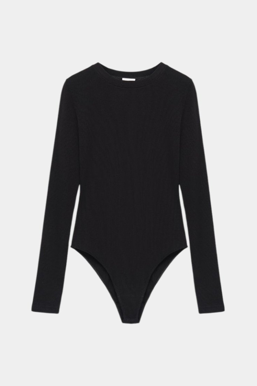 Чорне боді в рубчик 8140801 JUL