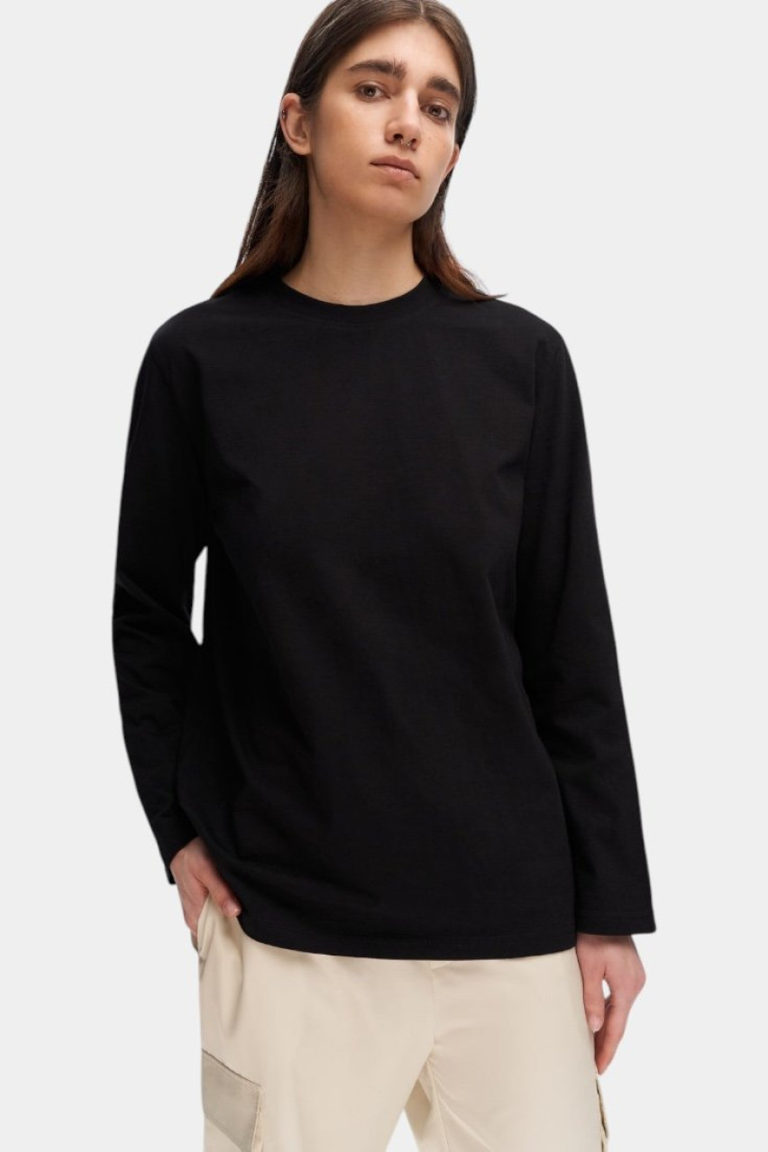Чорний базовий лонгслів 365501 JUL