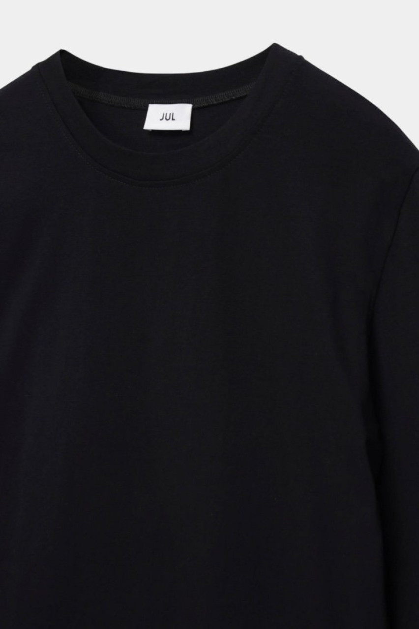 Чорний базовий лонгслів 365501 JUL