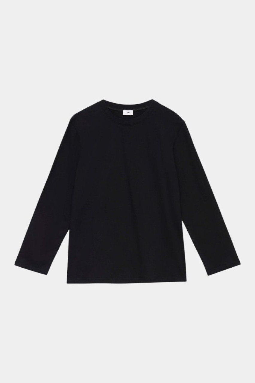 Чорний базовий лонгслів 365501 JUL