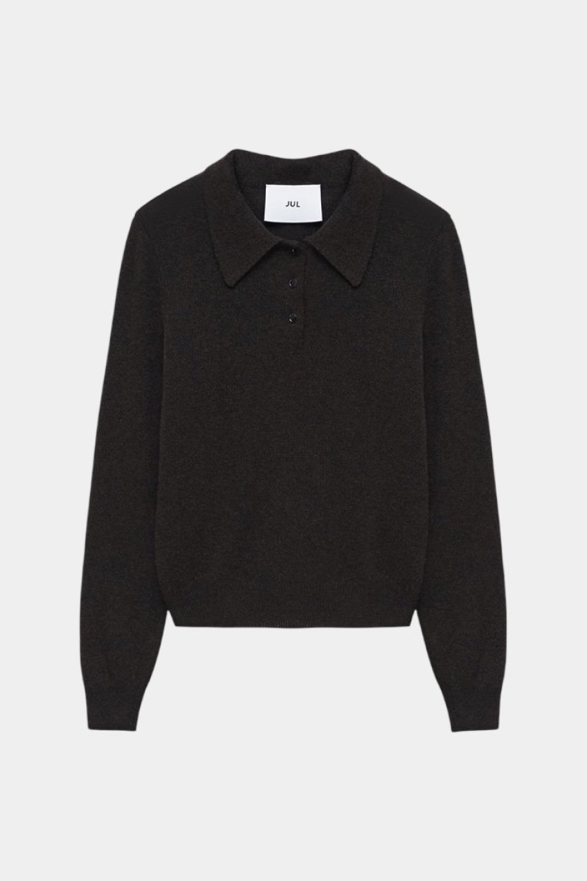 Темно-коричневе вовняне поло 3162935 JUL