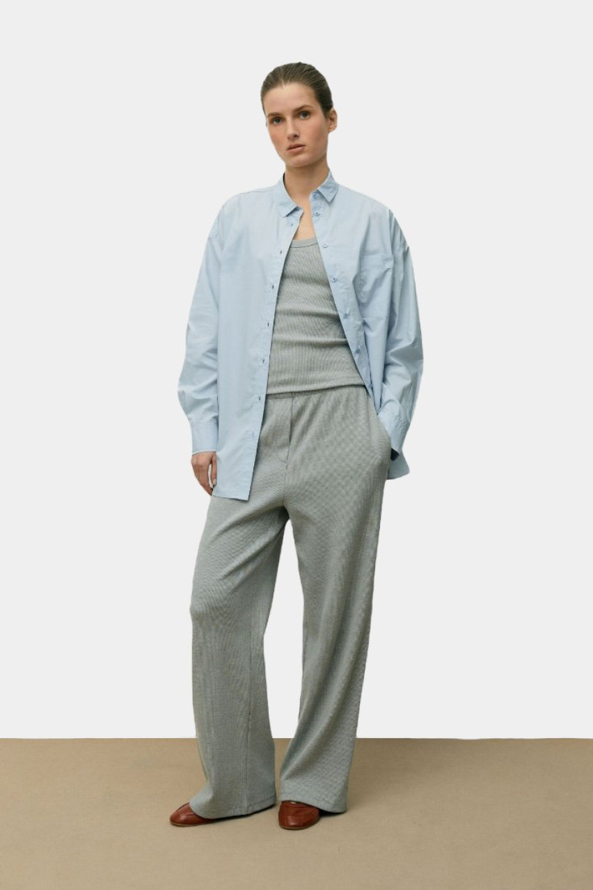 Блакитна оверсайз сорочка 7156510 JUL