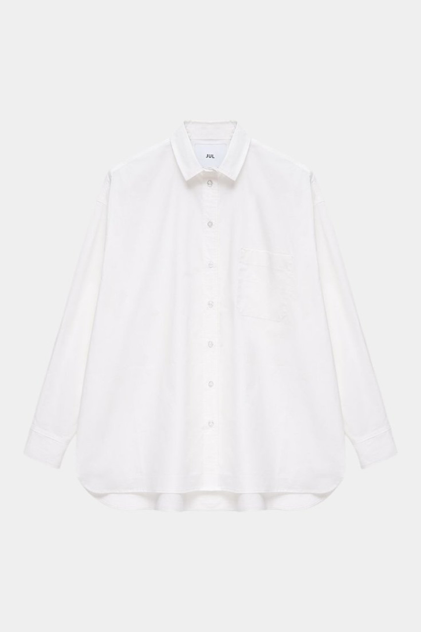 Молочна оверсайз сорочка 7156511 JUL