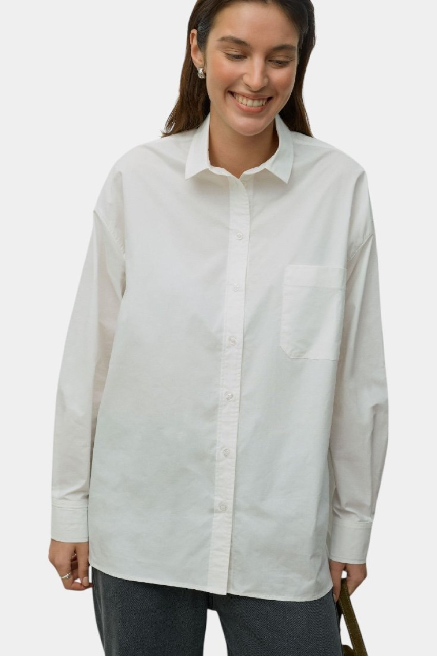 Молочна оверсайз сорочка 7156511 JUL