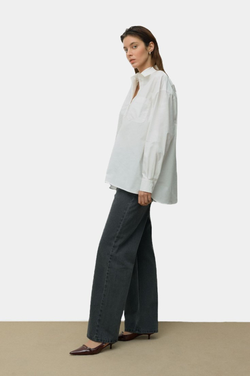 Молочна оверсайз сорочка 7156511 JUL