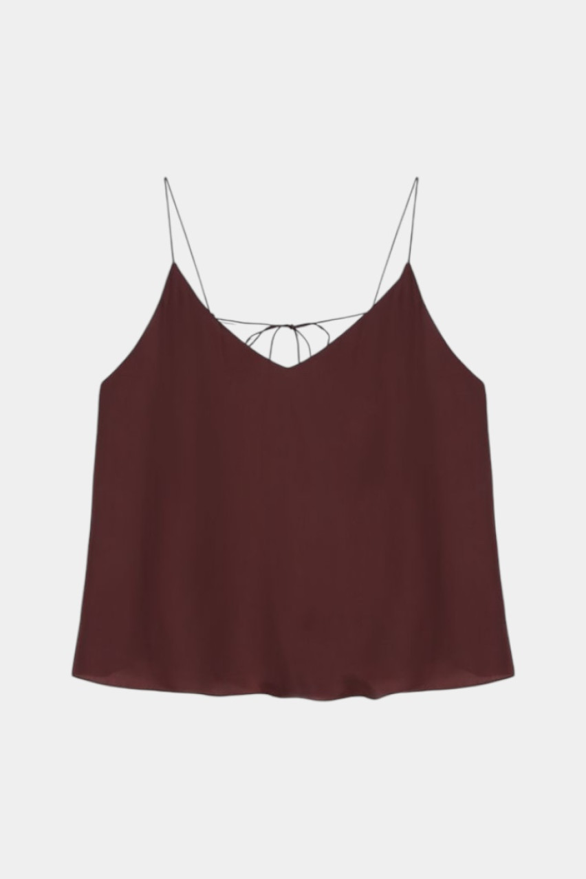 Коричневая майка из вискозы 8161535 JUL