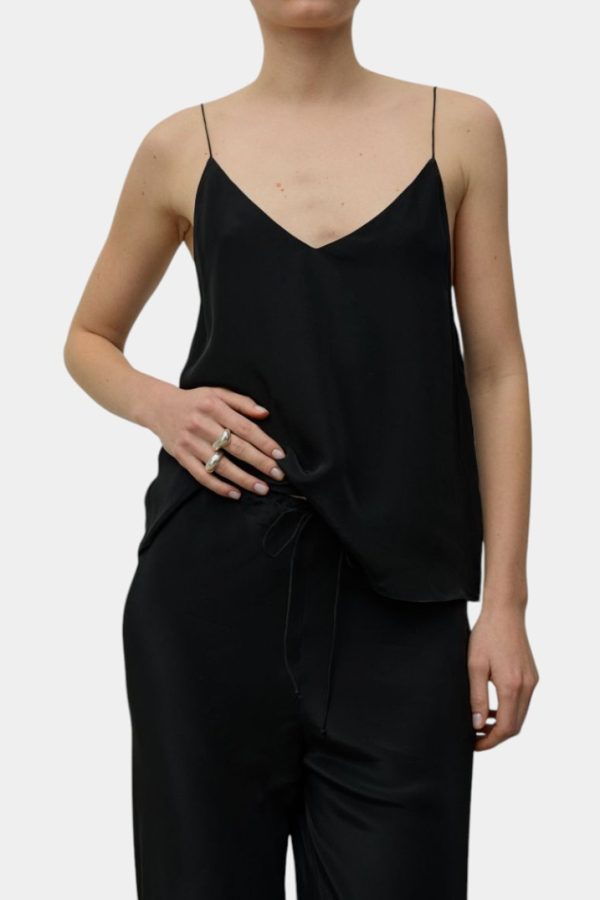 Черная майка из вискозы 8153901 JUL