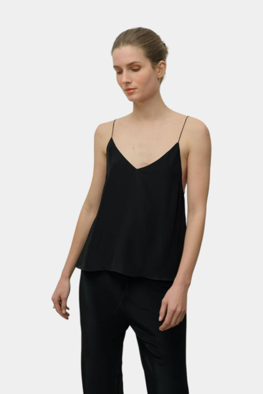 Черная майка из вискозы 8153901 JUL