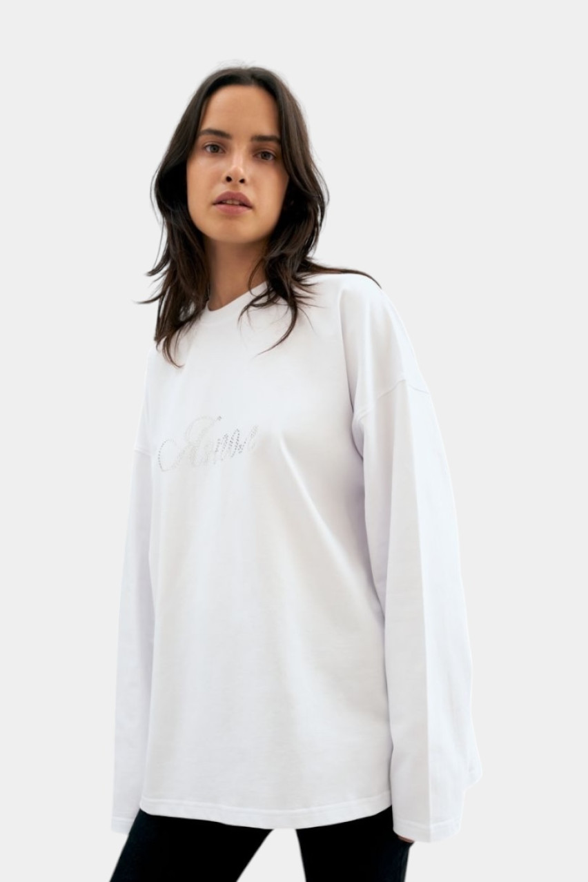 Білий оверсайз лонгслів «Янгол» 391712 JUL