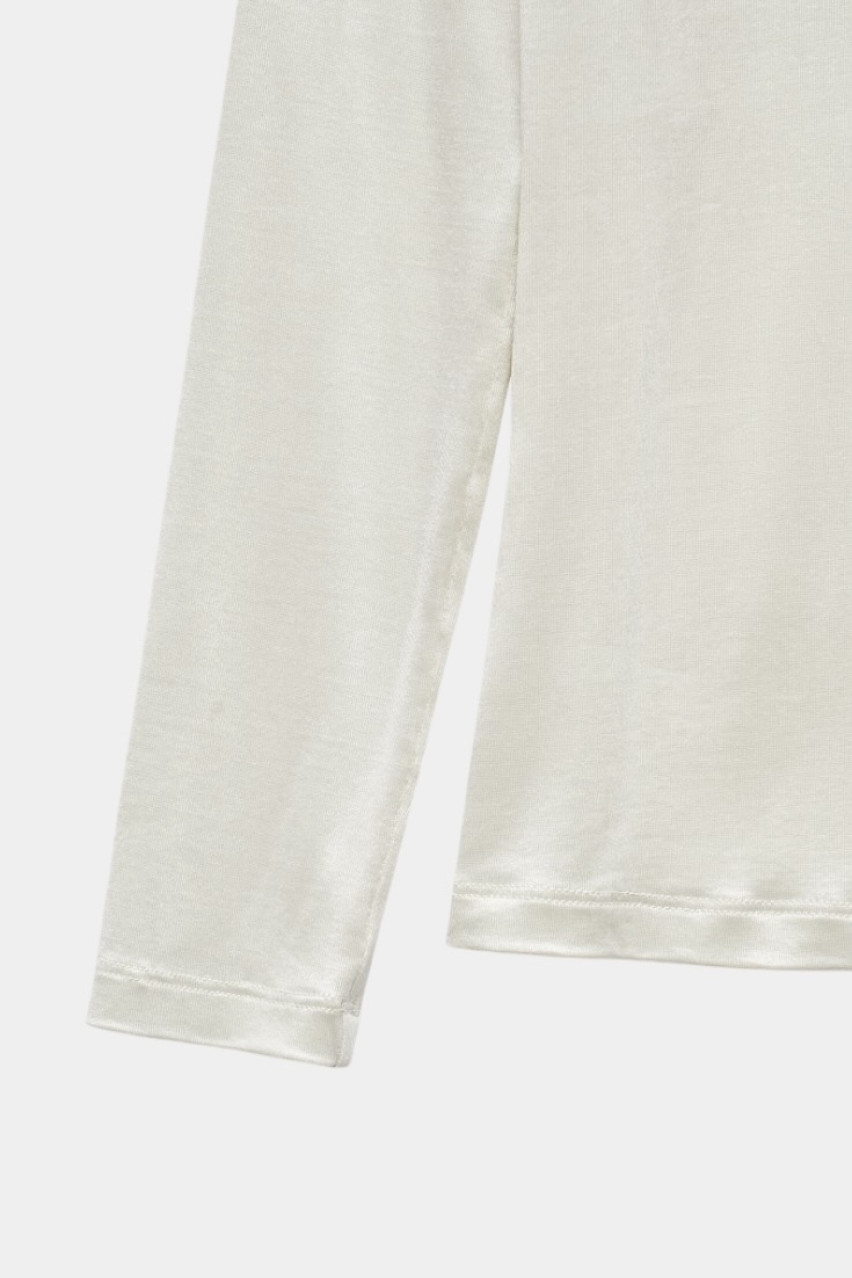 Молочний лонгслів з віскози 3169011 JUL