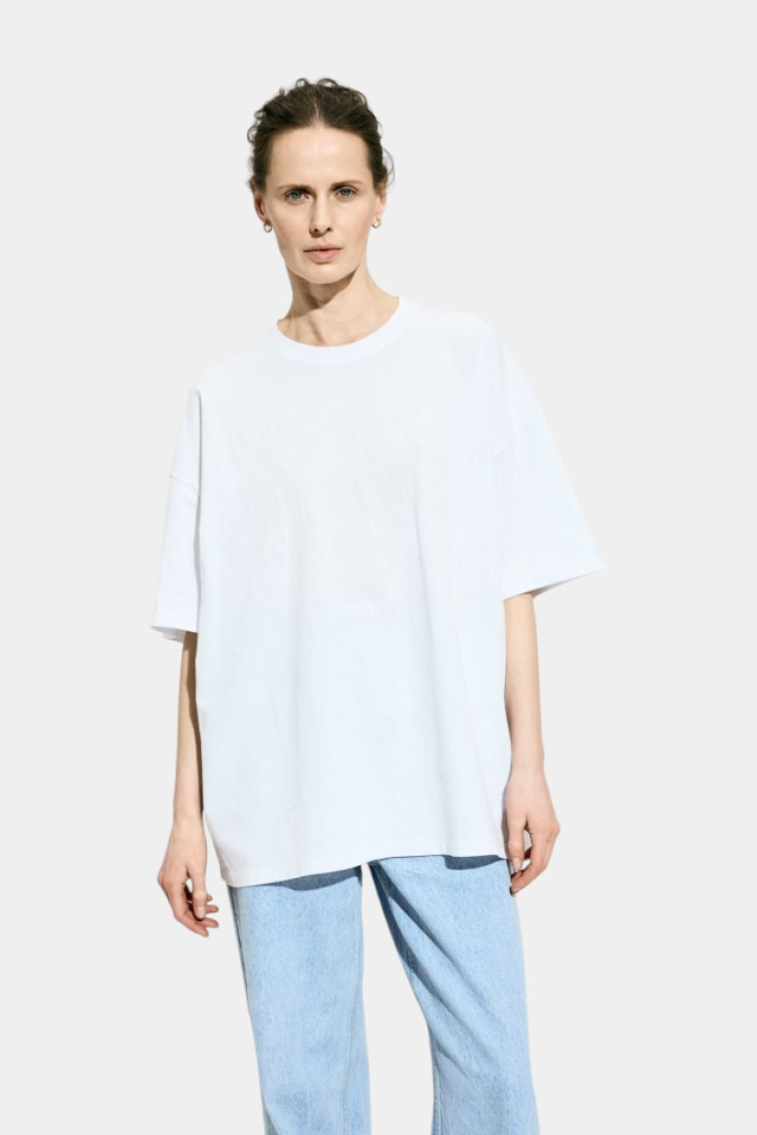 Біла оверсайз футболка Recycle 3165612 JUL