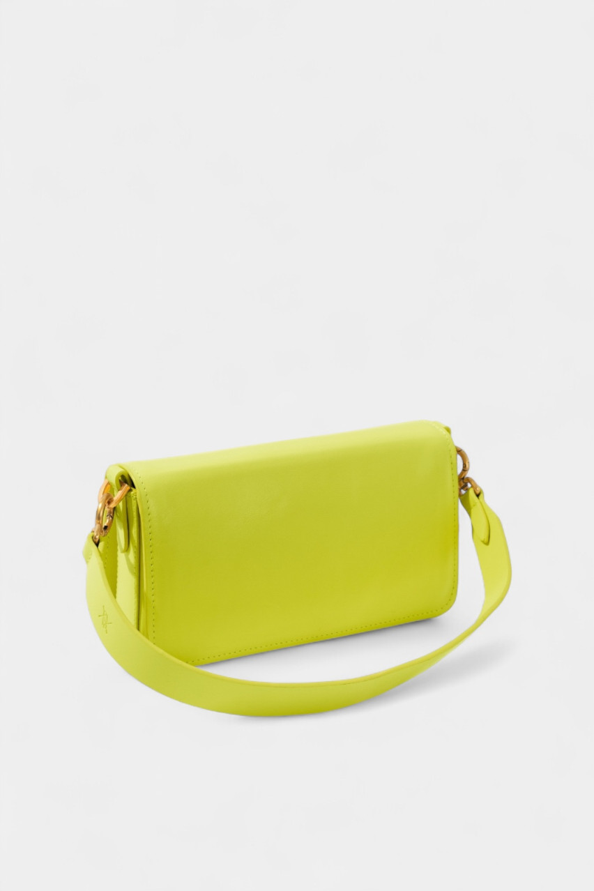 Лаймовая сумка Harper Baguette Kachorovska