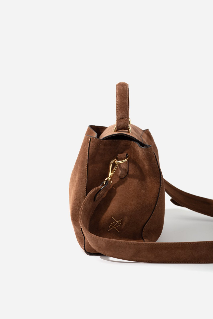 Коричнева замшева сумка Erna Soft New Kachorovska