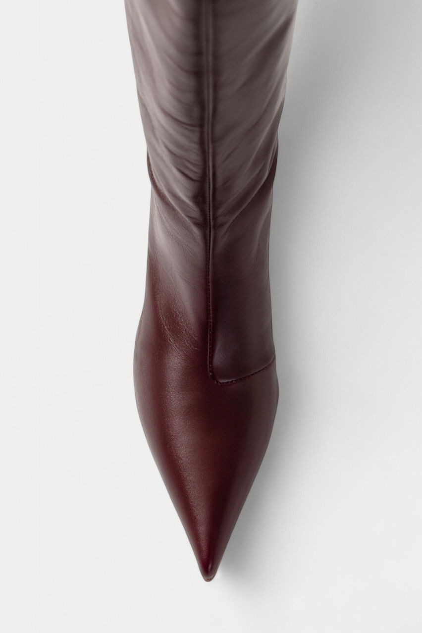 Бордовые сапоги Connie B8324005 Kachorovska